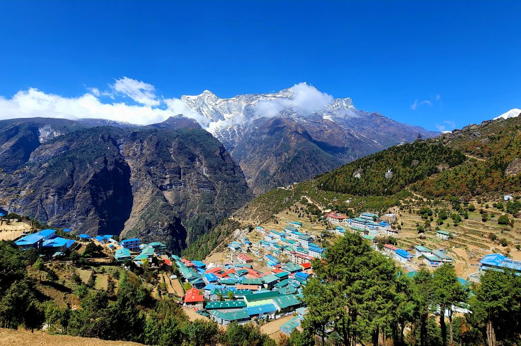 Namche Bazaar En route of everest base camp Trek