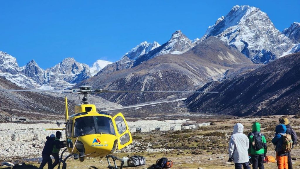 Everest base camp trek with helicopter return