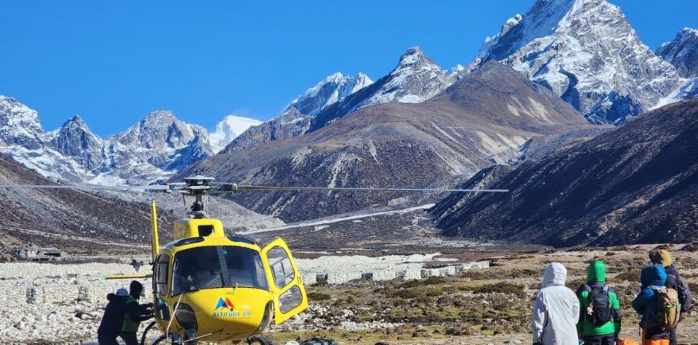 Everest base camp trek with helicopter return