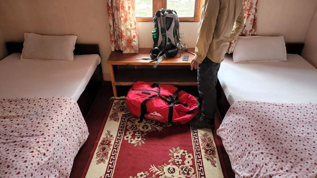 Teahouse room on the Everest Base Camp Trek