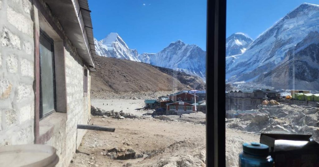 Window view from Gorakshep
